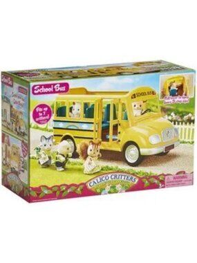 Calico Critters - School Bus Toy Vehicle New in Box (Critters sold separately)